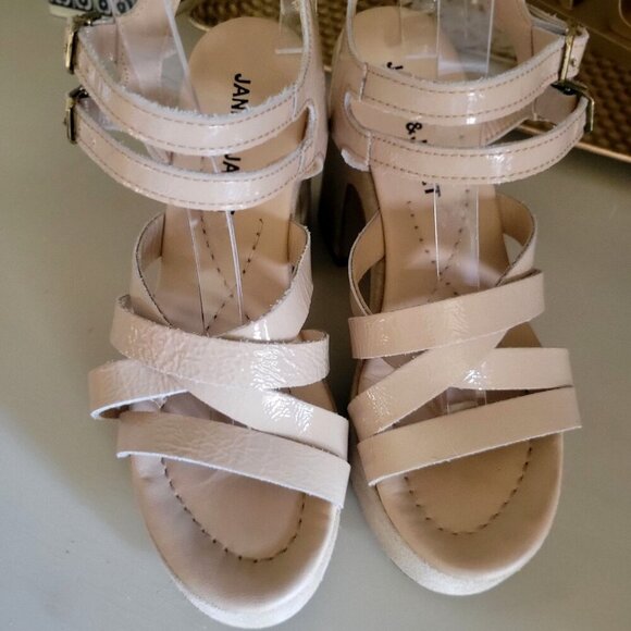 Janet & Janet Nude Platform Chunky Heels Strappy Design EU 36 - Picture 5 of 11